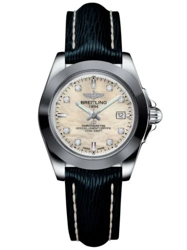 Breitling - W7133012/A801/406X/A14BA.1 Galactic 32 Sleek Edition Stainless Steel / Pearl Diamond / Calf