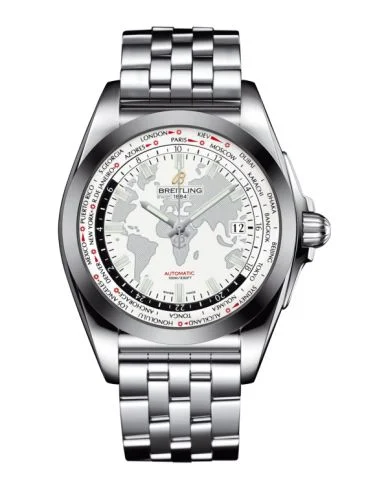 Breitling - WB3510U0.A777.375A Galactic Unitime Stainless Steel / SleekT / Antarctica White / Bracelet