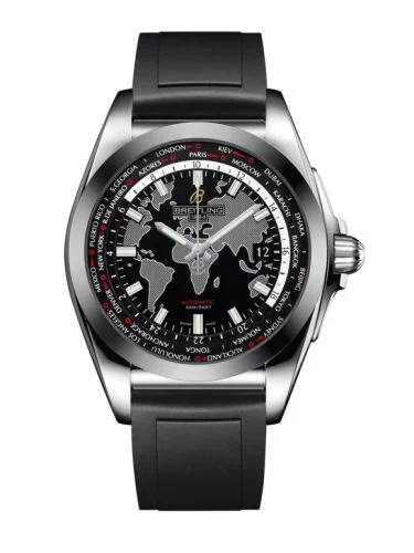Breitling - WB3510U4.BD94.131S Galactic Unitime Stainless Steel / SleekT / Trophy Black / Rubber