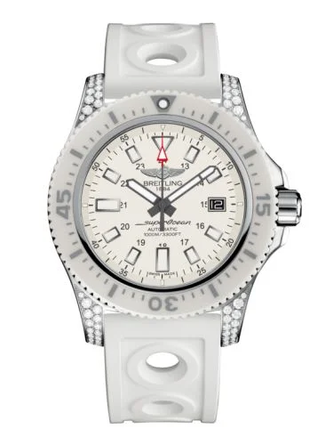 Breitling - Y1739367.A807.297S Superocean 44 Special Stainless Steel / Diamondworks / Hurricane White / Rubber