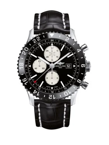 Breitling - Y2431012.BE10.760P Chronoliner Stainless Steel / Black / Croco
