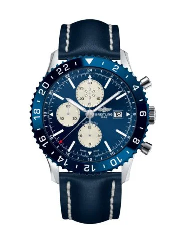 Breitling - Y2431016.C970.101X Chronoliner Stainless Steel / Blue / Calf