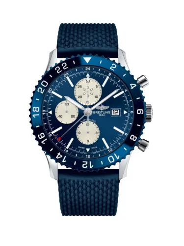 Breitling - Y2431016.C970.277S Chronoliner Stainless Steel / Blue / Rubber