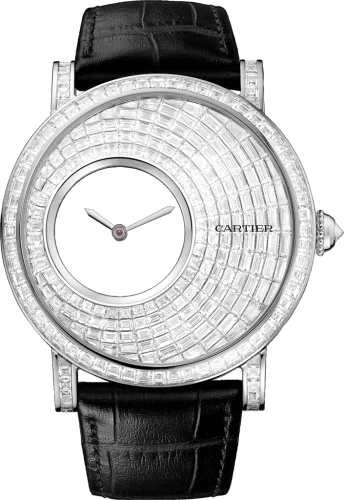 Cartier - HPI00889 Rotonde de Cartier Mysterious Hour White Gold / Baguette
