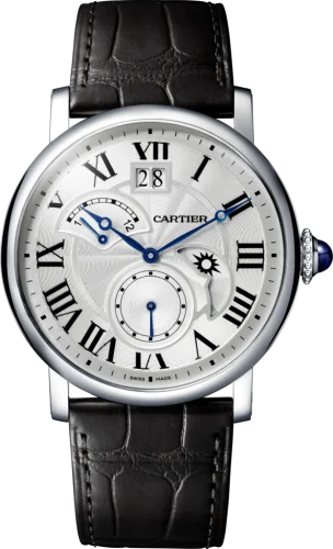 Cartier - W1556368 Rotonde de Cartier Second Time Zone Day / Night Stainless Steel / Silver