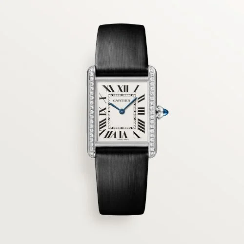 Cartier - W4TA0017 Tank Must Large Quartz Stainless Steel - Diamond / Silver