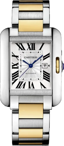 Cartier - W5310047 Tank Anglaise 29.8 Stainless Steel / Yellow Gold / Silver / Bracelet