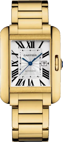 Cartier - W5310015 Tank Anglaise 29.8 Yellow Gold / Silver / Bracelet