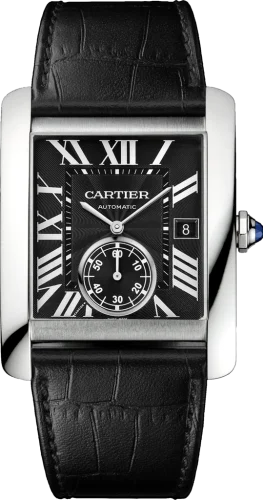 Cartier - W5330004 Tank MC 34.3 Stainless Steel / Black