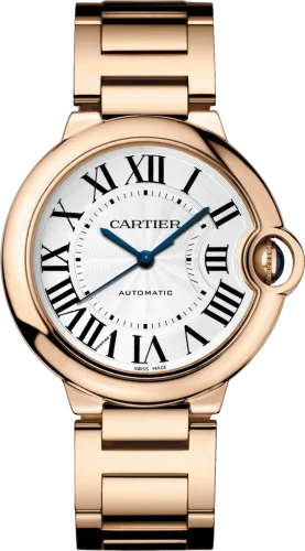 Cartier - W69004Z2 Ballon Blue de Cartier 36 Automatic Pink Gold / Silver / Bracelet
