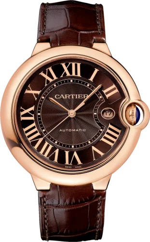 Cartier - W6920037 Ballon Blue de Cartier 42 Automatic Pink Gold / Chocolate