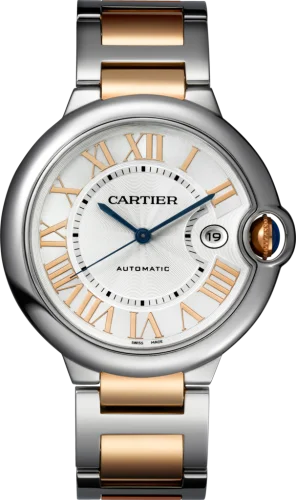 Cartier - W6920095 Ballon Blue de Cartier 42 Automatic Stainless Steel / Pink Gold / Silver / Bracelet