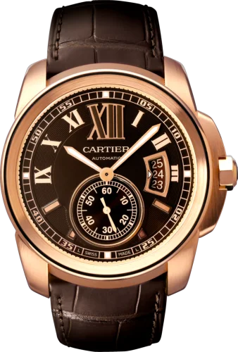 Cartier - W7100007 Calibre de Cartier 42 Pink Gold / Chocolate