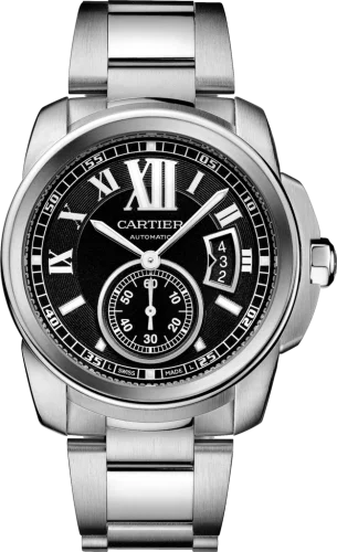 Cartier - W7100016 Calibre de Cartier 42 Stainless Steel / Black / Bracelet