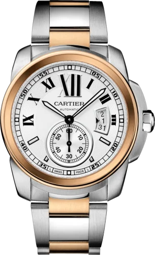 Cartier - W7100036 Calibre de Cartier 42 Stainless Steel / Pink Gold / Silver / Bracelet