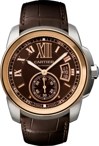 Cartier - W7100051 Calibre de Cartier 42 Stainless Steel / Pink Gold / Chrocolate