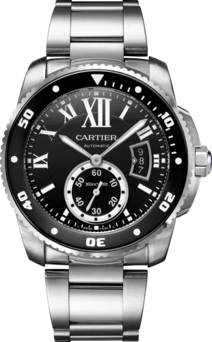 Cartier - W7100057 Calibre de Cartier Diver Stainless Steel / Black / Bracelet