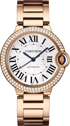 Cartier - WE9005Z3 Ballon Blue de Cartier 36 Automatic Pink Gold / Diamonds / Bracelet