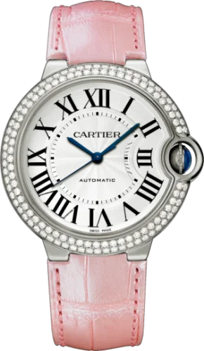 Cartier - WE900651 Ballon Blue de Cartier 36 Automatic White Gold / Diamonds / Pink