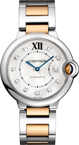 Cartier - WE902031 Ballon Blue de Cartier 36 Automatic Stainless Steel / Pink Gold / Diamond / Bracelet
