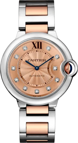 Cartier - WE902054 Ballon Blue de Cartier 36 Automatic Stainless Steel / Pink Gold / Champagne / Bracelet
