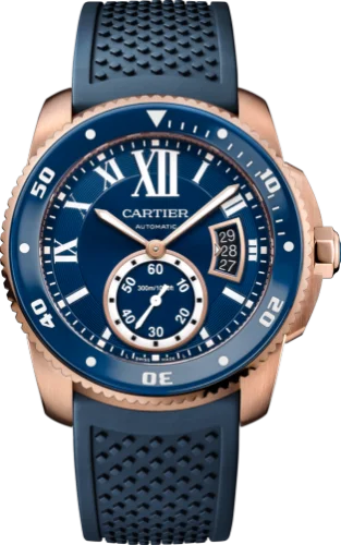 Cartier - WGCA0010 Calibre de Cartier Diver Pink Gold / Blue