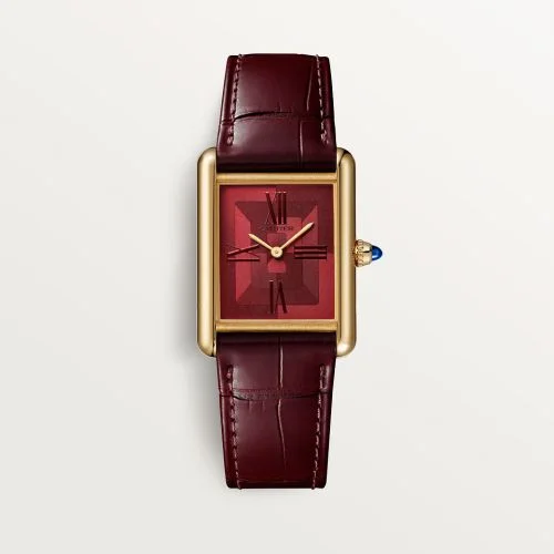 Cartier - WGTA0093 Tank Louis Cartier Large Manual Yellow Gold / Graphical Red