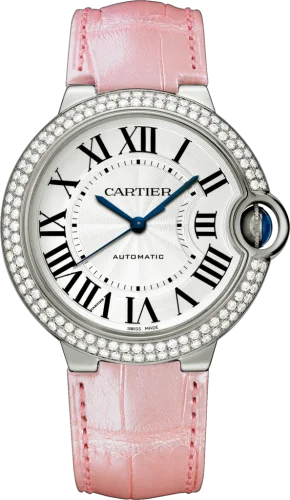 Cartier - WJBB0011 Ballon Blue de Cartier 36 Automatic White Gold / Diamonds / Pink