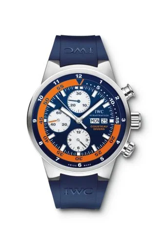 IWC - IW3781-01 Aquatimer Chronograph Stainless Steel / Blue / Rubber / Cousteau Divers 2007