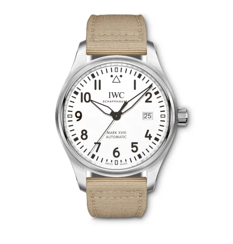 IWC - IW3270-17 Pilot's Watch Mark XVIII Silver / Canvas