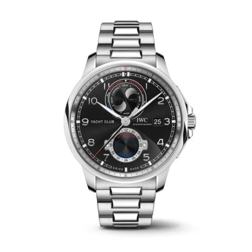 IWC Portugieser Yacht Club Moon & Tide Stainless Steel / Black / Bracelet