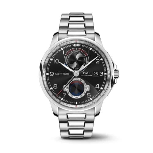 IWC IWC - IW3440-02 Portugieser Yacht Club Moon & Tide Stainless Steel / Black / Bracelet