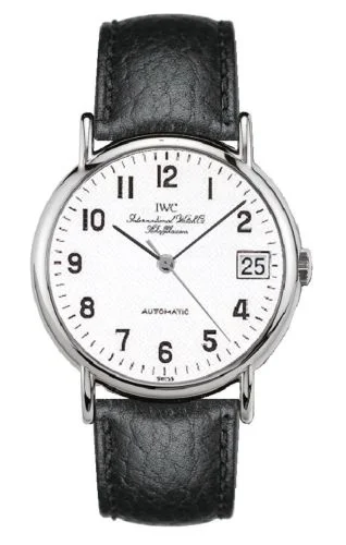 IWC - IW3513-38 Portofino Automatic Stainless Steel / White - Railroad / Strap