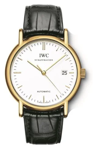 IWC - IW3533-07 Portofino Automatic / Yellow Gold / White / Strap