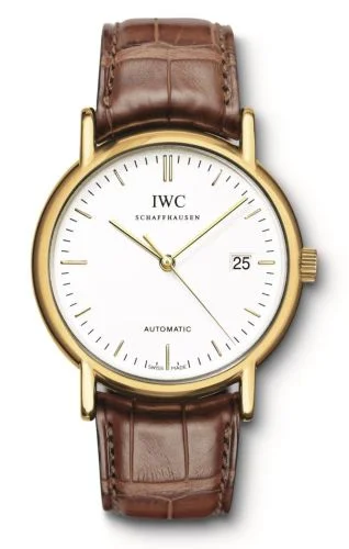 IWC - IW3533-17 Portofino Automatic / Yellow Gold / White / Strap