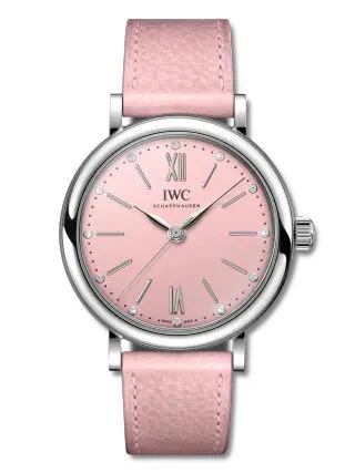 IWC - IW3574-17 Portofino 34 Stainless Steel / Peach Powder