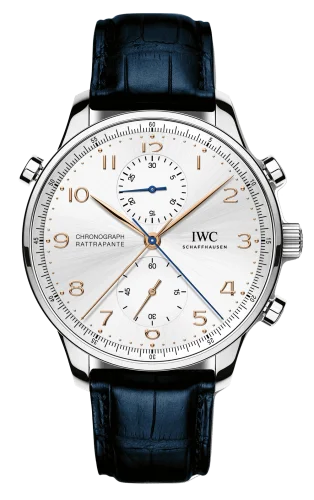 IWC Portuguese Chrono-Rattrapante Stainless Steel / Silver / Lisboa