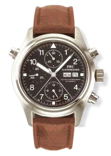 IWC - IW3713-07 Pilot's Watch Doppelchronograph Stainless Steel / Black / English / Strap