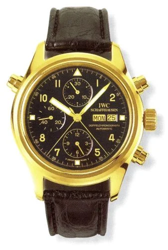 IWC - IW3713-16 Pilot's Watch Doppelchronograph Yellow Gold / Black / French