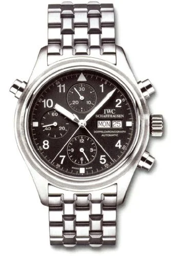 IWC - IW3713-18 Pilot's Watch Doppelchronograph Stainless Steel / Black / Italian / Bracelet