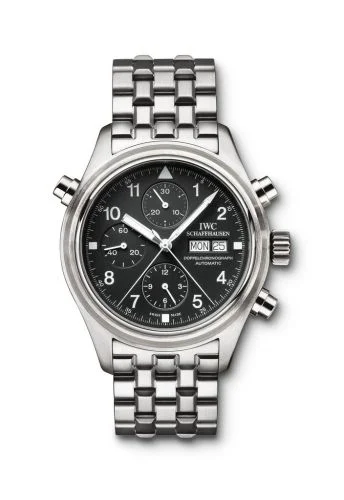 IWC - IW3713-19 Pilot's Watch Doppelchronograph Stainless Steel / Black / English / Bracelet