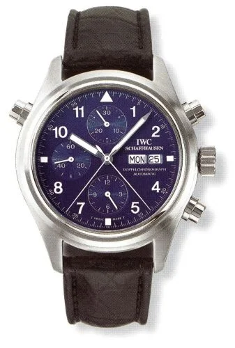 IWC - IW3713-24 Pilot's Watch Doppelchronograph Platinum / Blue / French