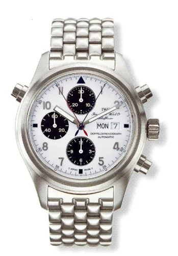 IWC - IW3713-30 Pilot's Watch Doppelchronograph Stainless Steel / White / Japan / Bracelet