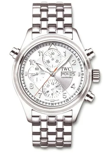 IWC - IW3713-47 Pilot's Watch Spitfire Double Chronograph Stainless Steel / Silver / Italian / Bracelet