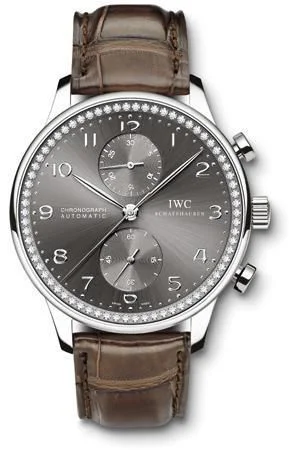IWC - IW3714-40 Portuguese Chrono-Automatic White Gold / Ardoise / Diamond