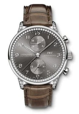 IWC - IW3714-41 Portuguese Chrono-Automatic White Gold / Ardoise / Diamond