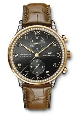 IWC - IW3714-42 Portuguese Chrono-Automatic Rose Gold / Black / Diamond