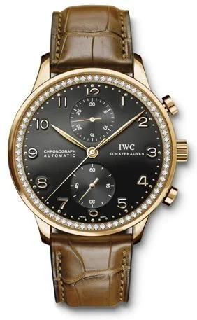 IWC - IW3714-44 Portuguese Chrono-Automatic Rose Gold / Black / Diamond