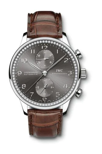 IWC - IW3714-73 Portuguese Chrono-Automatic White Gold / 80 Diamond