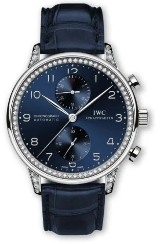 IWC - IW3714-90 Portuguese Chrono-Automatic White Gold / Diamond / Blue